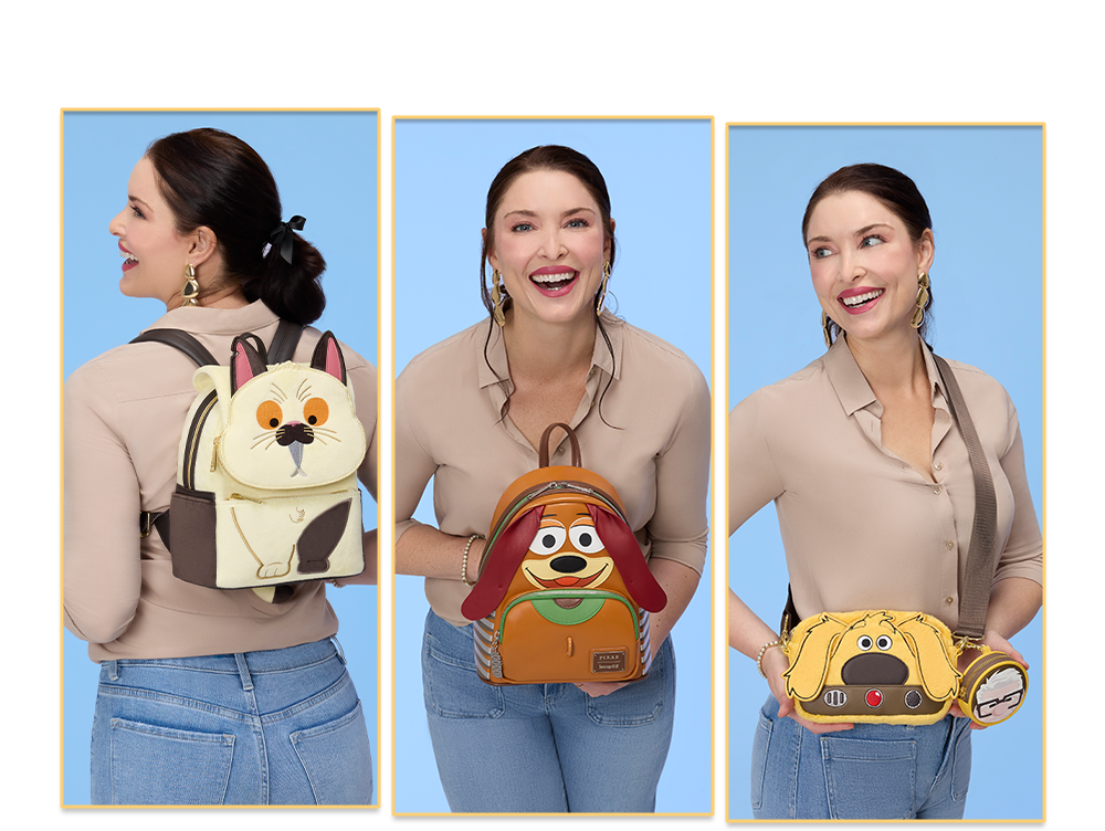 selection of Loungefly Pixar Pet character accessories